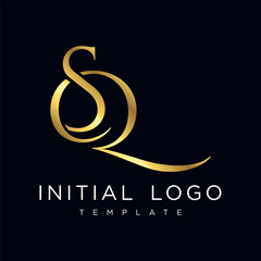 SQ Elegant Luxury Initial Letter Logo Template