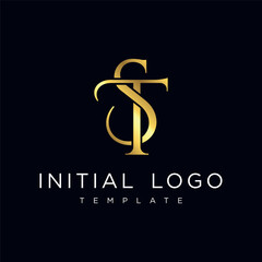 ST Elegant Luxury Initial Letter Logo Template
