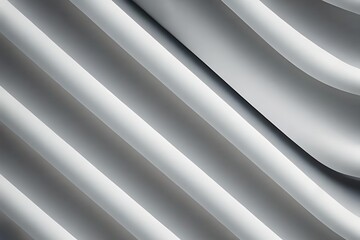 Obraz premium 3D illustration pattern waves light and shadow. Wall decorative panel, generative AI