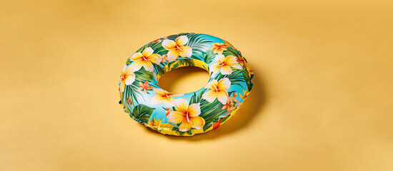 tropical summer inflatable ring with Generative AI