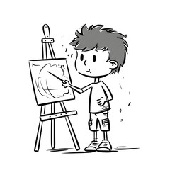 child with a brush
