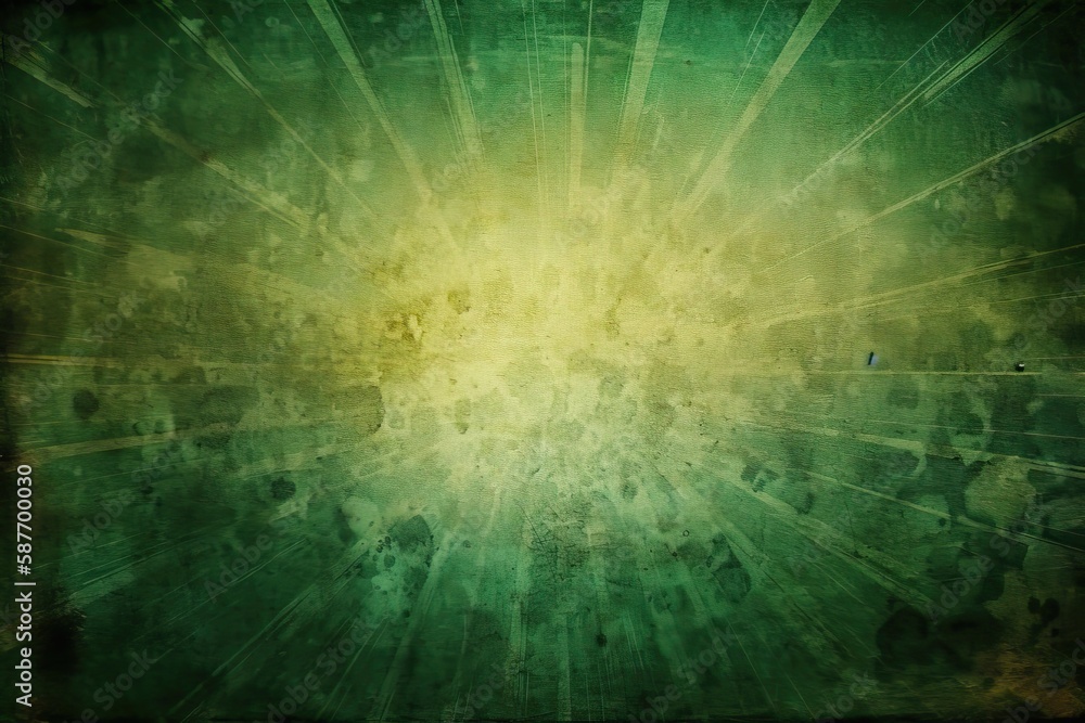 Aufkleber grungy green and yellow background with a distressed texture. generative ai