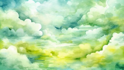 Fototapeta premium Watercolor clouds background
