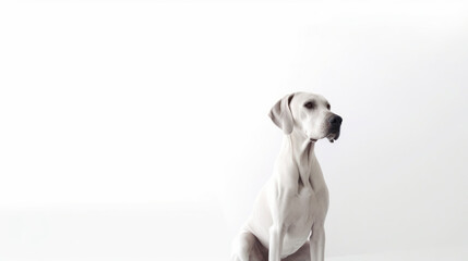 animal on the white Background dog Hound generative ai