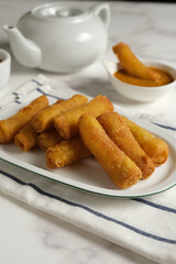 spring roll on the table
