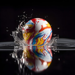 ball on water