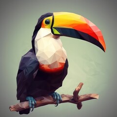 wild toucan presenting his beak - obrazy, fototapety, plakaty