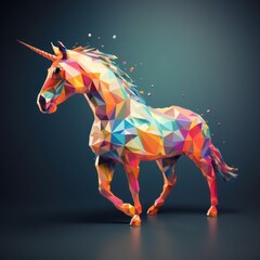 rainbow unicorn starting a journey