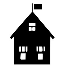 black and white of icon shape