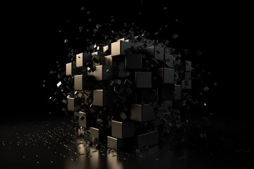Cube 3d Render, Generative AI