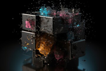 Cube 3d Render, Generative AI