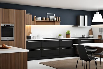 Beautiful Kitchen Interior and Stylish Furniture