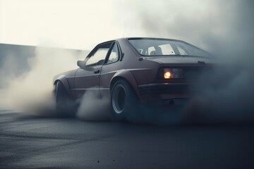 Obraz na płótnie Canvas Drifting Cars and Smoke