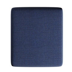 Top view of blue ottoman