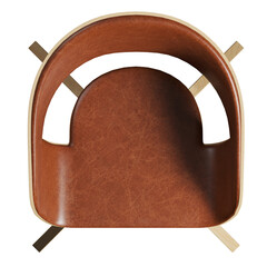 Top view of leather armchair