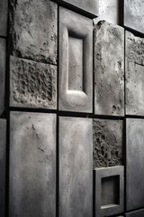 Close up macro shot of concrete modern design wall. Generative AI vertical shot