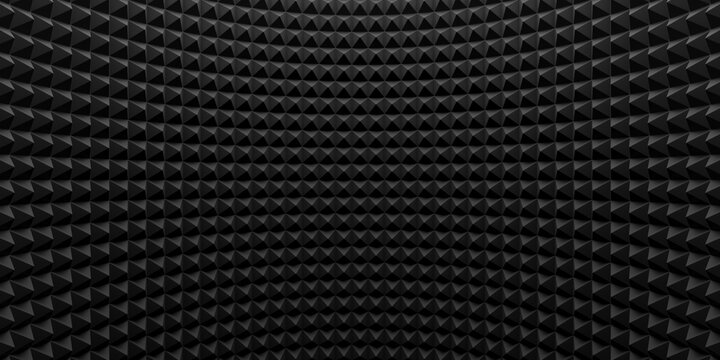 Geometric soundproof foam wall. Textured background