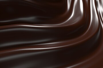 Chocolate background. Melted choco mass