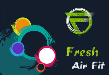 Fresh Air Fit logo and background template