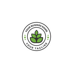 Logo for natural CBD Hemp or weed brand 
