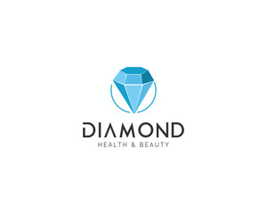 Modern and minimalist flat Diamond based logo design. 