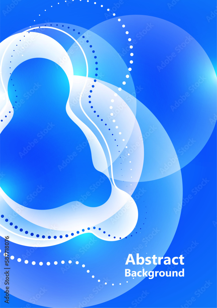 Poster abstract colorful background with vibes and circles. composition of dynamic figures. round shapes an