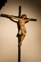 Wooden cross with Christ