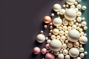 natural pearl jewelry banner for glamorous look generative ai
