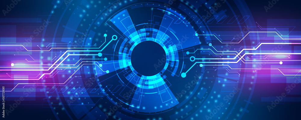 Poster cybersecurity background image, internet and abstract global sci-fi technology hi-tech network conce