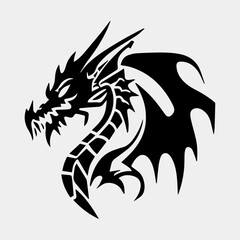 Dragon vector icon illustration design logo template
