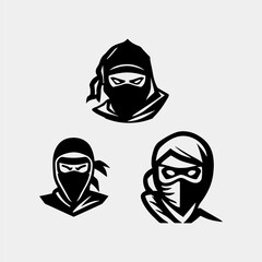 Ninja logo vector design idea