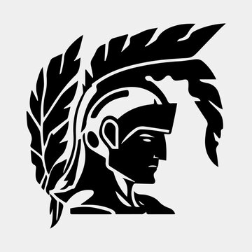 Spartan logo vector design elements, spartan helmet symbol