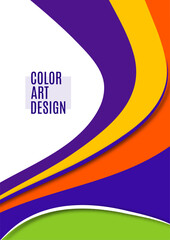 Set of colorful smooth motion abstract wave. Smooth futuristic wave lines. Business, technology message, presentation or personality.