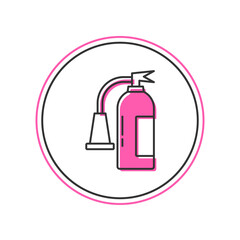 Filled outline Fire extinguisher icon isolated on white background. Vector