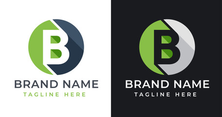 Initial letter B Logo vector illustration with Abstract Circle Shape design