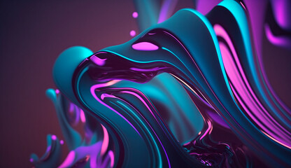 Fototapeta na wymiar abstract background wave shape. generative ai illustration 