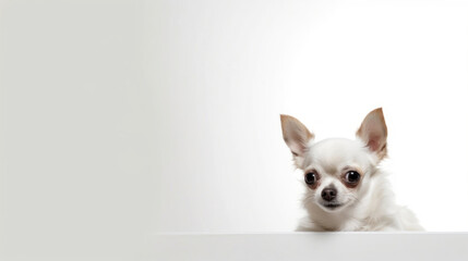 animal on the white Background dog chihuahua generative ai
