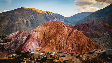  Aerial View The Hill of Seven Colors Cerro Siete Colores Unique Geological Touristic Destination