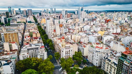 Foto op Plexiglas anti-reflex aerial skyline view of Buenos Aires capital of argentina caba city center  © Michele