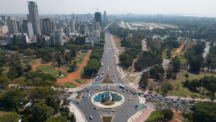 Buenos Aires argentina traffic roundabout road intersection aerial view 