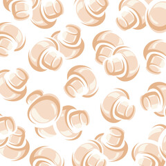 Champignons pattern background set. Collection icon champignon. Vector
