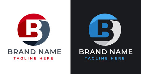 Initial letter B Logo vector illustration with Abstract Circle Shape design © BlackSweet_Studio