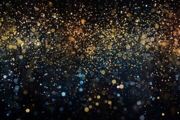 abstract light background blue and gold sequins