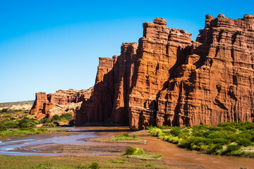Scenic Rock Formation in Cafayate, Salta, Argentina, Calchaqui Valley
