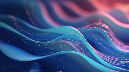 Modern abstract wavy background. Based on Generative AI