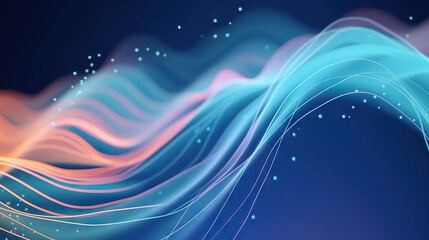 Obraz premium Modern abstract wavy background. Based on Generative AI