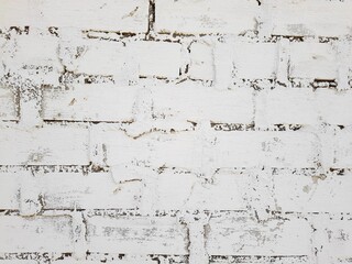 Old brick wall texture background, pattern. Brickwork, masonry, facade, building, vintage, rough surface, cracks, close-up structure.
