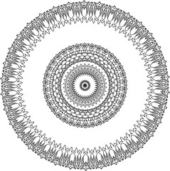 Beautiful round pattern. Vector file for designs.