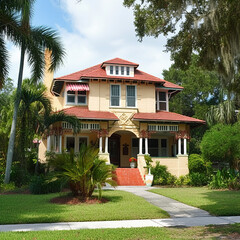 Fototapeta na wymiar Luxury Florida house