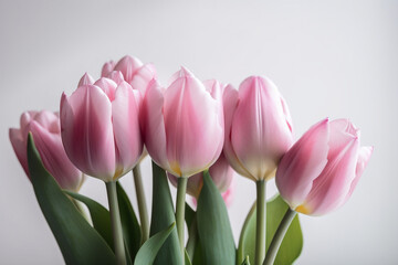 Fototapeta premium pink and white tulips